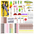 FONMANG 322-Piece Fishing Lures Kit - Buzz Bait/Spinner Baits/Jig/Frog, Fishing Tackle Box with Tackle Included, Soft Bait/Hooks/Weights, Fishing Gear Lure Kit Gift for Men Freshwater Bass Trout - color: C-320pcs Trout Fishing Kit