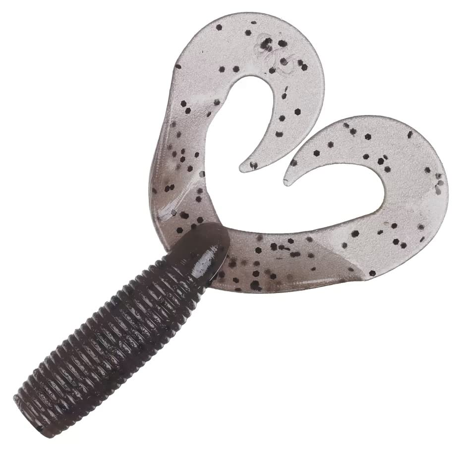 Yamamoto Custom Baits Double Tail Grub Soft Plastic Bait, 20-Pack, Bass Fishing Soft Plastic Lure, Multiple Sizes & Colors - color: CINNAMON W/ LARGE BLACK FLAKE, size: 4"