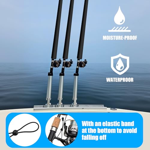 Neoprene Fishing Rod Sleeve Rod Socks Puncture Resistant Fishing Rods Cover for Storage and Transportation Protective Case for Casting Trolling Spinning Rods - color: Black