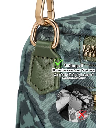 Pure Colour Crossbody Bag Bum Bag for Women,Spacious Purse Fanny Packs Belt Bag,Oversized Bum Bag (Bean Green Leopard Print Bum Bag) - color: Bean Green Leopard Print Bum Bag