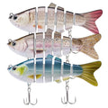 TRUSCEND Swimmax Easy Catch Fishing Lures with BKK Hooks, Wiggling, Vibrating, Rattling and Gurgling for More Bites, Heavy-Duty Dyneema Fiber Jointed Swimbaits for Bass, Trout, Crappie, Walleye, Pike - color: A4-4.5",1oz
