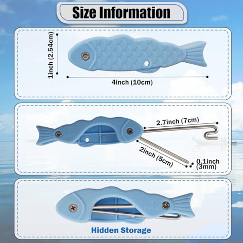 EUPHENG Fish Venting Tool with Fish Hook Remover, Safe & Convenient Dehooker Venting Device for Deep Sea Fish Release and Return - size: 1 PCS