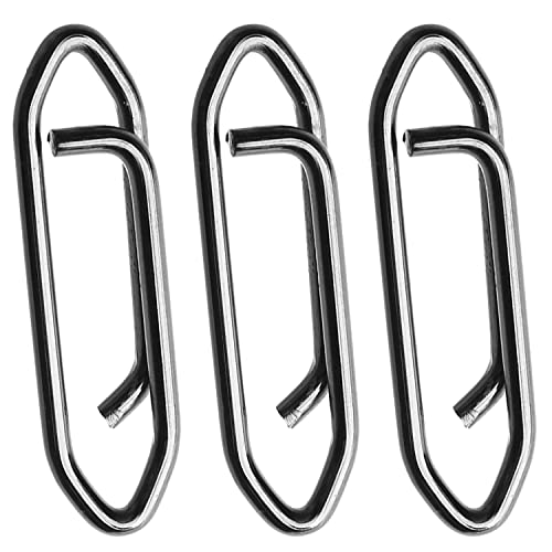 Atibin Stainless Lock Snaps Swivel Steel Saltwater Connector Fishing Snap Line High Strength Fishing Clip Power Lure Connector - color: Black, size: Size3 (75lb) 50 pcs
