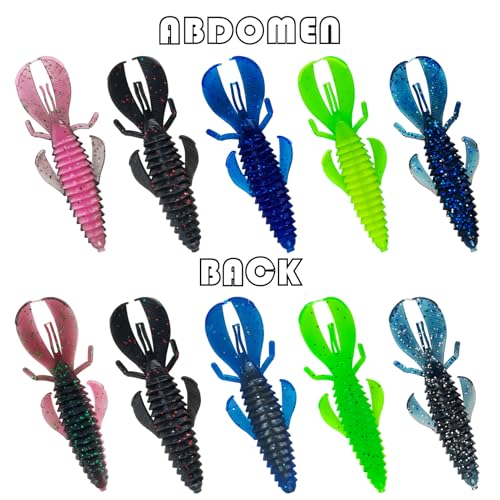 Fishing Soft Plastic Lures | Paddle Tail Swim Baits, Swim Baits for Bass Fishing, Paddle Tail, Crappie Lures - color: D-51PCS