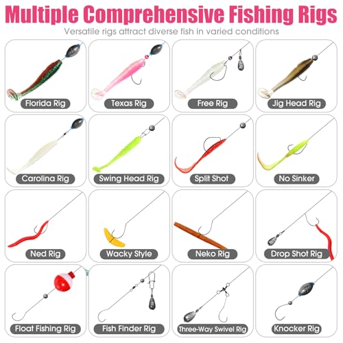 517 Pcs Large 3 Layers Tackle Box with Tackle Fishing Lures Kit Included Pliers, Fish Lip Gripper, Crankbait, Hooks, Other Accessories Fishing Kit for Men Gifts Summer Vacation(Pink White) - color: Pink White