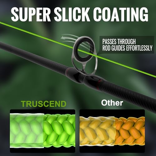 TRUSCEND X8 Braided Fishing Line, Durable and Valuable PE Braid Line for Professional, More Thinner More Smoother Performance for Casting Well, Must-Have Freshwater Fishing Gear, Fishing Gift for Men - color: Grass green, size: 10 LB (300 yards)