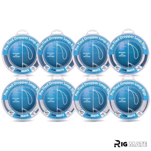 30 lb Pre-Tied Dropper Loop Rigs. Fishing Line Spool. Loops 18 Inches Apart with 5.5 Inch Loop Size. Perfect for Saltwater & Freshwater Fishing. Perfect for Snapper & Other Bottom Feeding Fish.