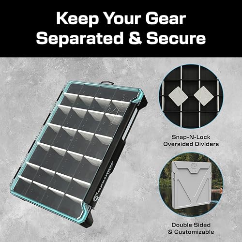 Evolution Fishing BallistiX 3.7 Tackle Tray - Waterproof, Anti-Corrosion, Single Latch, Clear Polycarbonate Lid, Lure Box, Tackle Storage Box, Removable Dividers