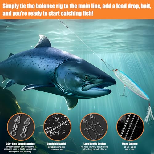 YOTO 10/20 Pcs Fluorocarbon Fishing Leaders with Swivel and Snap, 100% Fluorocarbon Wire for Saltwater & Freshwater Fishing, Ideal for Catching Bass, Trout, Pike, and More. - color: 20pcs/bag, size: 8in-20lb