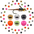 Tungsten-Fly-Tying-Beads-Heads-Assortment Fly Tying Materials Nymph for Fly Fishing Tungsten Beads 60 Pack - size: 5/32 inch (3.8mm)