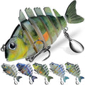 Crankbait Fishing Lure Pike Muskie Lures Lifelike Multi Jointed Swimbait Segement Hard Minnow Bait Treble Hook - color: HS078FGHIJ-5pcs/set