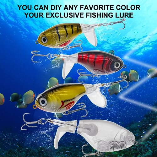 10pcs/20pcs Fishing Blanks Lures Kit Fishing Topwater Unpainted Swimbait Unpainted Crankbaits Hard Baits DIY Lure for Bass Salmon Trout Saltwater and Freshwater - color: H: 10Pcs 0.53oz/15g