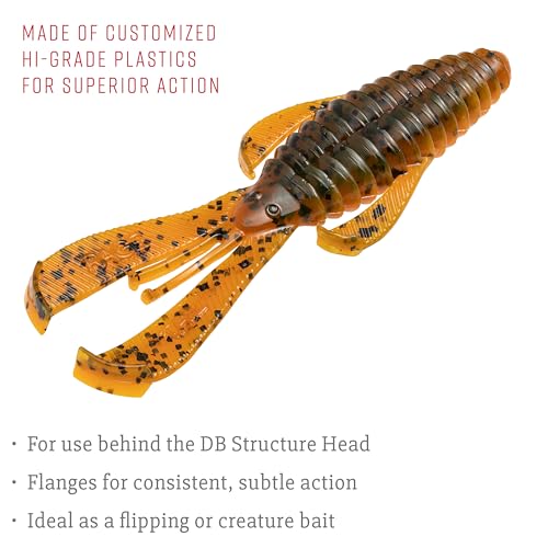 Strike King Rage Bug Fishing Lure, Soft Plastic Grub, Unique Design, Subtle Action - color: Bama Craw, size: 3.5"