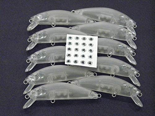 Blank Unpainted Minnow Crankbait Topwater Lipless Jerkbait Fishing Lures - color: UPM219P10
