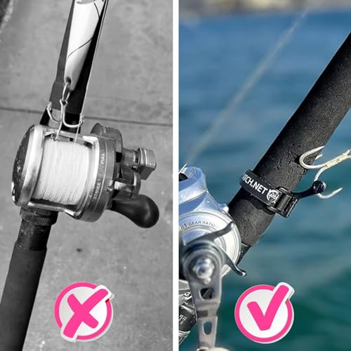 KATCH Hook Keeper for Fishing Rod: Regular & Mini Sizes - Secure Lure & Accessory Holder (Pink, Regular) - color: Pink