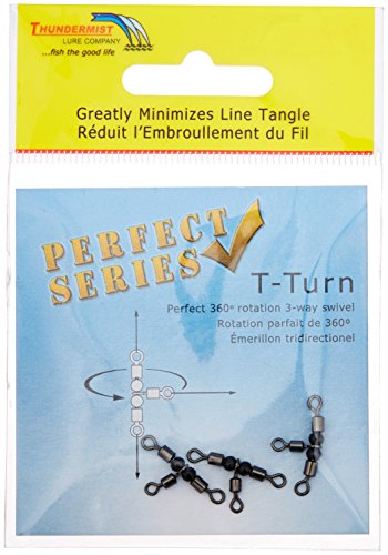 Thundermist Lure Company T-Turn 3-Way Swivel Tangle Free Tackle Equipment - size: Small