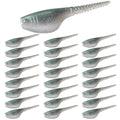 Crappie Lures Kit - Soft Plastic Lures for Trout, Bass, Panfish & Bluegill - 24 Packs - color: Green-pumpkin