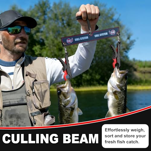 SNAIL TRAIL 4.6'' Fish Gripper, Fishing Scale Hook Non-Puncture Replacement Clamp - Lip Grabber for Cull Tag. Tournament Bass Culling Beam Clip, Black-Red (4 Pack) - color: Black-Red