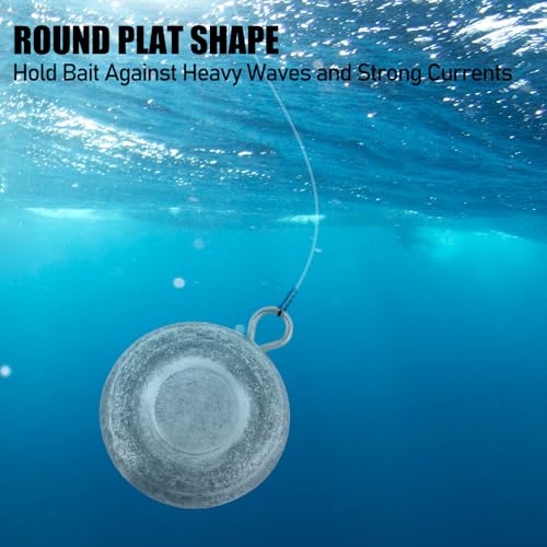 Dr.Fish Fishing Coin Sinkers Lead Fishing Weights Disc Weights No Roll Freshwater Saltwater River Bank Surf Fishing Catfishing - size: 2oz/10 Pack
