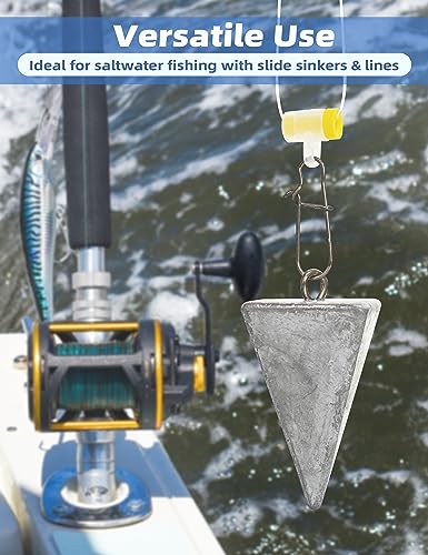 BLUEWING Pyramid Sinkers Lead Fishing Weights 1oz,2oz,3oz,5oz,8oz,10oz,12oz,16oz,32oz for Saltwater - style: #08 5oz, 10 Pack