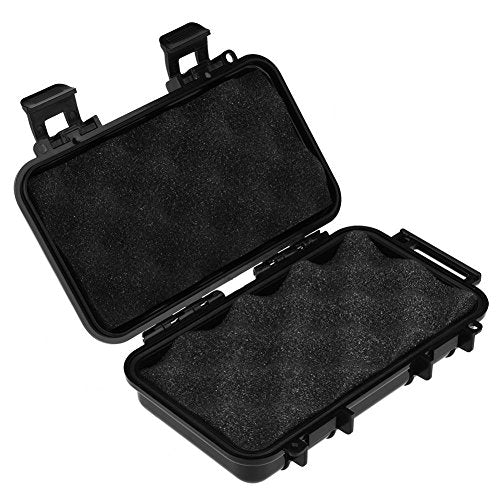 Tbest Outdoor Waterproof Shockproof Airtight Survival Box Storage Container Case Carry Box Black Dry Storage Box for Fishing Camping Hiking Outdoor Activities - color: B