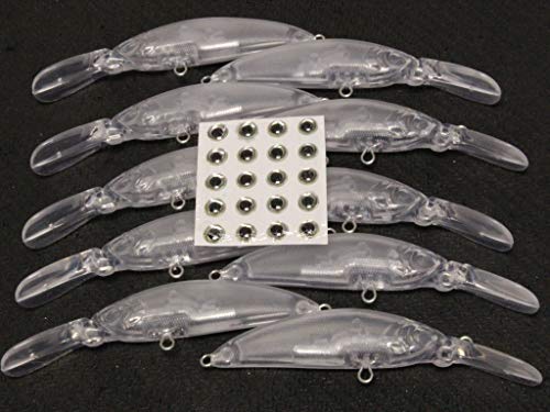 10 Blank Unpainted Minnow Crankbait Topwater Lipless Jerkbait Fishing Lures V3 - color: UPM823P10
