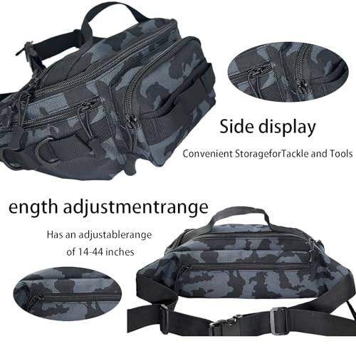 Fishing Fanny Pack for Men -Fishing Fanny Pack-Lightweight and Fishing Sling Pack - color: balck2