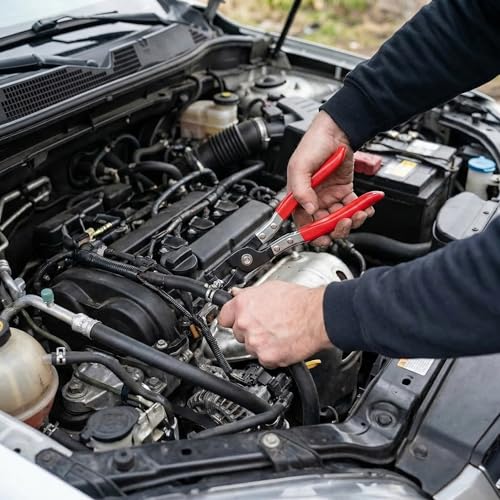 4-Piece Professional Hose Clamp Kit for Automotive, 2026 New Connector Separator & Terminal Removal Tool, Fuel Line Pliers Set for Tackle Wiring, Electrical Repairs, Auto Maintenance