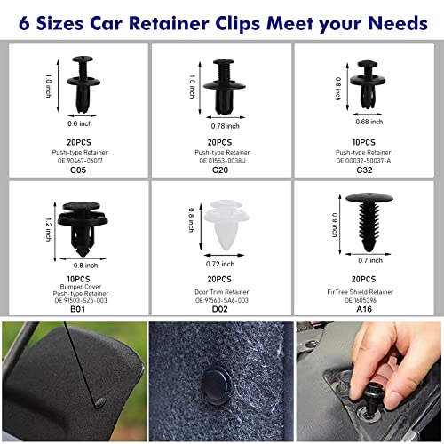 GLK 248pcs Trim Removal Tool, Pry Tool, Door Panel Removal Tool Kit | Fasteners Remove Tool with Car Retainer Bumper Clips, Automotive Hook Set, blue - color: Blue
