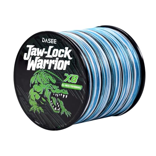DASEE 8 Strands Braided Line, Fishing Line, Zero Stretch, 10-100LB, 300/500Yds, Abrasion Resistance, Braided Fishing Line, PE Line - color: Camo Blue, size: 30LB-300YDS