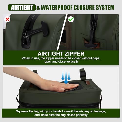 Goture Waterproof Fishing Waist Pack,IPX8 840D TPU Large Tackle Bags with Rod Holder,Airtight Zipper,Detachable Water Bottle Holder, 10L Fly Fishing Bag with Adjustable Strap, Wader Bag Included - color: C1:10L Waterproof Tackle Bag & Wader Bag