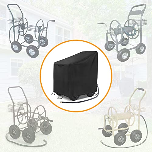 Garden Hose Reel Cart Cover, 600D Outdoor Hose Cart Covers for outside, Waterproof Anti-UV Hose Reel Cover, All Season Protection - 37.8"L x23.6"Wx 36"H - size: 37.8"L x23.6"Wx 36"H