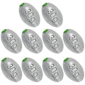 Egg Sinkers Bullet Fishing Weights Oval Shaped with Plastic Core Slip Sinkers for Catfish Fishing Casting Saltwater and Freshwater 1/5oz to 2oz - style: 1 Ounce-30g-10pcs