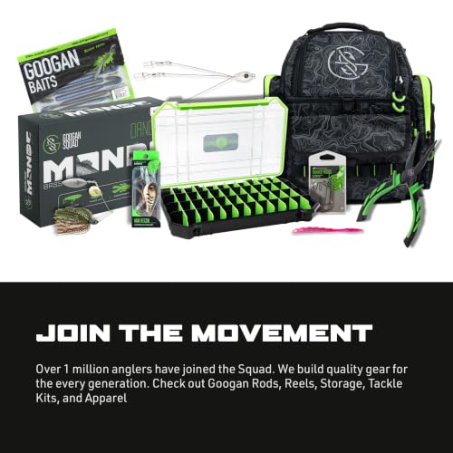 Googan Squad Mondo Kit Bass Fishing Lure Sets for Largemouth & Smallmouth Bass – Includes Premium Tackle & Mystery Box Essentials - color: Black Series