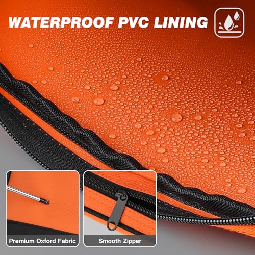 12 10" Small Tool Bag 2 Pack, Zipper Tool Pouch 2 Compartments, Utility ToolBag with Carrying Handle, Toolbox Organization, Screwdriver Storage Tool Box, Mechanic Men Dad Gifts, Orange/Green - color: Orange/Green 2Pack, size: 12"x7"&10" x 6"
