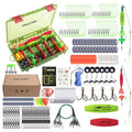 Goture Catfish Rig Making Kit,274pcs/300pcs Catfishing Tackle with Luminous Fishing Hook Swivel Sinker Weights Rattle Float Bobber Stoppers,Catfish Rigs Accessories with 3600 Tackle Box,Gifts for Men - color: B1:274pcs-2pcs Pre-rigged Catfish Rigs&Tackle