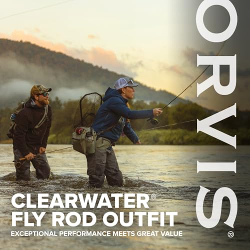 Orvis Clearwater Fly Rod Outfit - Fishing Rod and Reel Combo with Black Chrome Blank, Ceramic Guides, Durable Reel Seat, and Rod Tube - size: 9'0 6Wt 4pc