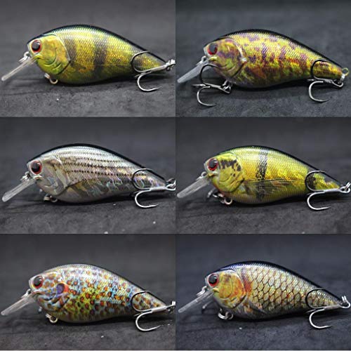 Minnow Crankbait for Bass Fishing Bass Lure Jerkbait Fishing Lures and Tackle Box - color: HC25KB4