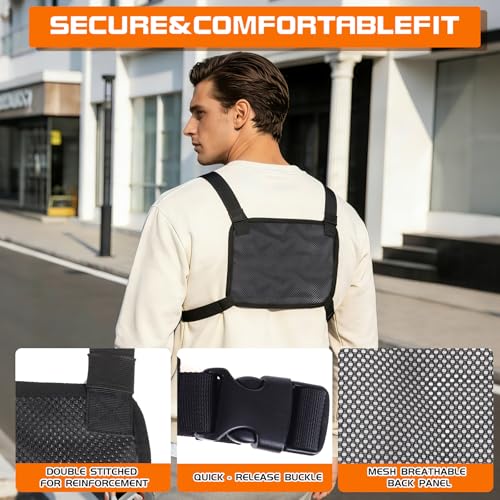KINGSLONG Running Vest, Chest Bag for Men, Chest Pack, Hiking - color: A-Black