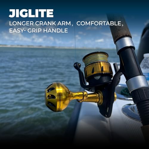 GOMEXUS Power Handle for Penn Spinfisher VI VII Slammer III IV Reel Crank (Make Sure Your Reel Model, Not for All Spinfisher Long Cast/V)-Please Pay Attention to The Adaptation Table - color: Gold, style: For Slammer/Spinfisher 2500-4500 Thread