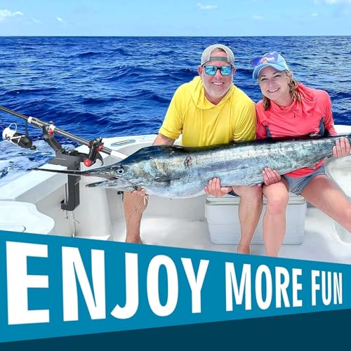 Heavy Duty fishing Rod Holders for Bridge, Clamp Fishing Pole Holders | 360° Adjustable,Quick-release Detachable Head | Offshore&Inshore Fishing Boat Gear | Fits All Boat,Fishing gifts for men