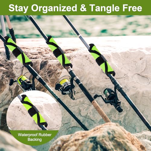6 Pcs Fishing Lure Wrap, 5.9 Inch Lure Covers, Bait Gloves Lures Shield for Fishing Rod, Fish Hook Storage Protectors, Pole Sleeve Guard for Protecting Fishermen(Green) - color: Green