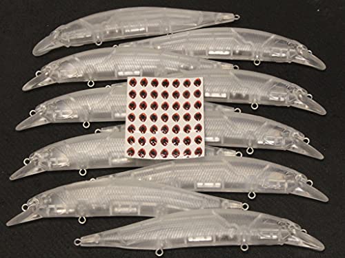 Blank Unpainted Minnow Crankbait Topwater Lipless Jerkbait Fishing Lures - color: UPM401P10