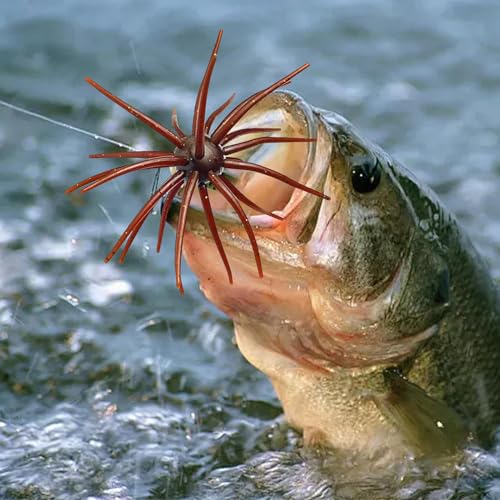 Tentacle Creature Lure Floating Fishing Lures Soft Artificial Baits for Bass Fishing - color: Flash brown