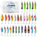 Fishing Spoons Lures Kit, 30pcs Metal Spoon Fishing Lures Assortment Spinner Baits Trout Lures Casting Trolling Spoons with Treble Hooks for Bass Pike Walleye Saltwater Freshwater