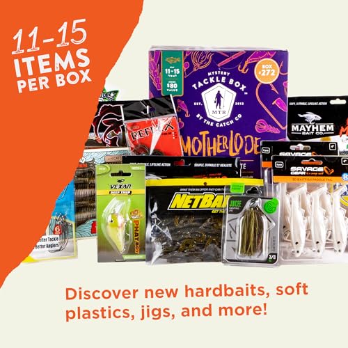 Catch Co Mystery Tackle Box Freshwater Largemouth and Smallmouth Bass Lures Fishing Kit - style: Motherlode