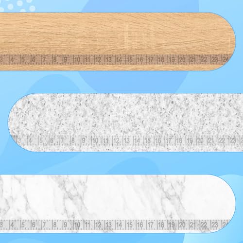 2 Pcs Fish Ruler Decal Fish Measuring Tape Sticker, 36 Inch Waterproof Adhesive Ruler Fishing Measuring Tool Tape Decal Clear White Measurement Board Fishing Supplies for Boat Kayak Workbench