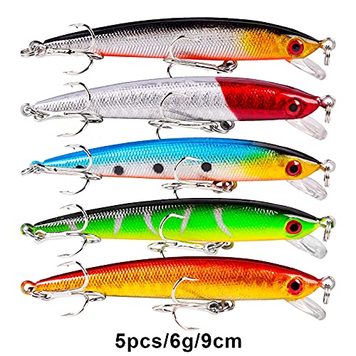 Bass Fishing Lures Kit Set Topwater Hard Baits Minnow Crankbait Pencil VIB Swimbait for Bass Pike Fit Saltwater and Freshwater - color: 480-48pcs