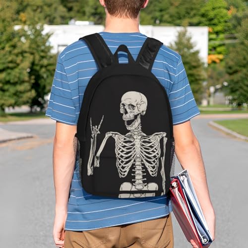 Halloween Skeleton Funny Skull Backpack For Teenage Girls And Boys Cute Kids Backpacks Children School Bag - color: Halloween Skeleton Funny Skull