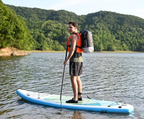 MARCHWAY Floating Roll Top Dry Bag, Flexible Lightweight TPU Waterproof Backpack 20L/30L/40L with Padded Straps for Boating, Kayaking, Swimming, Hiking, Beach (Black, 20L) - color: Black, size: 20L